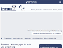 Tablet Screenshot of kammerjaeger-koeln.com